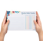 Weekly Habit Tracker Notepad (Seaside Floral)