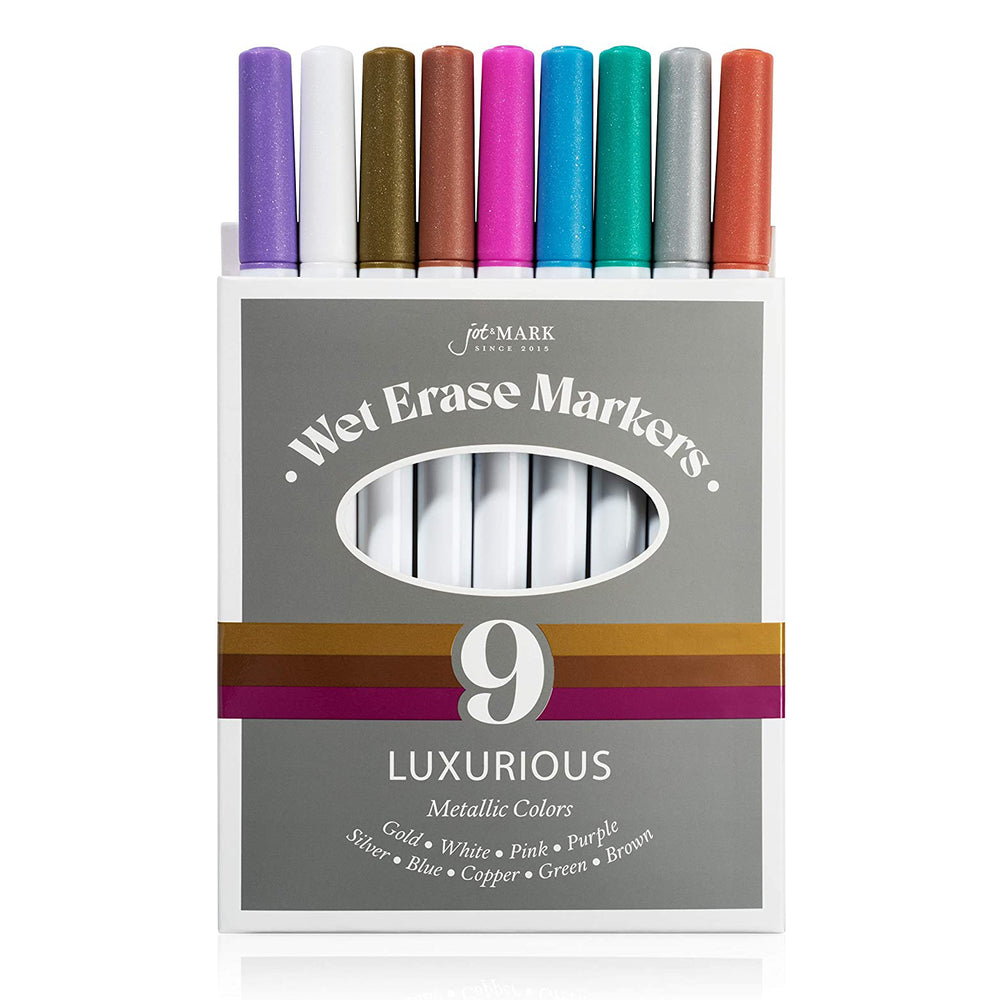 Wet Erase Markers  Metallic Colors for Writing Safely on Glass